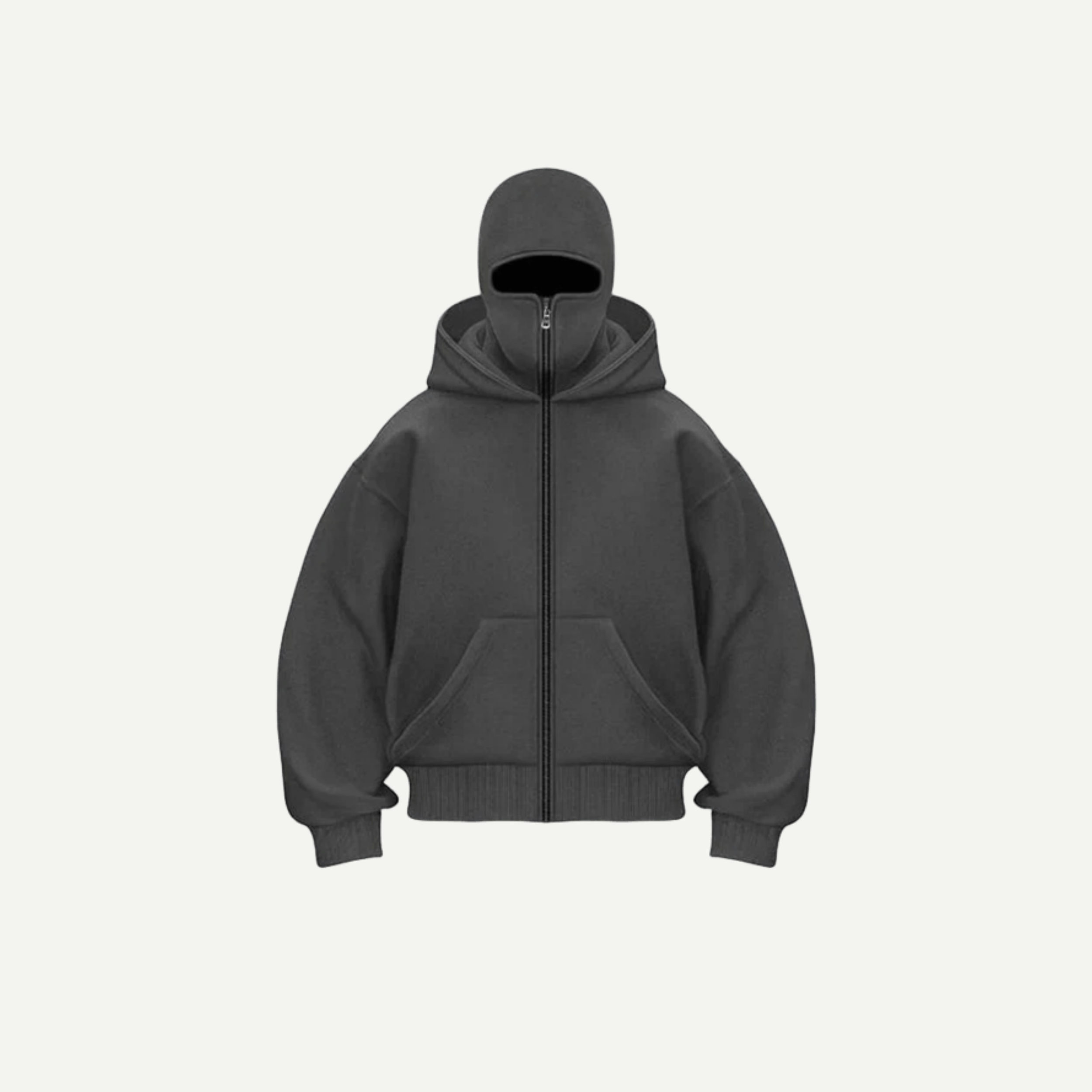 Double Hooded Zip Jacket Wind-resistant Winter Hoodies for Men