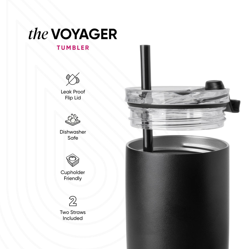 NFL Voyager Tumbler with Clear Flip Lid & Straw
